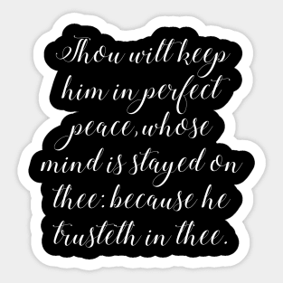 Isaiah 26:3 Bible Verse KJV Text Sticker